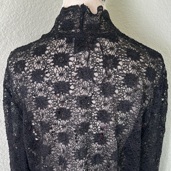 R&M Richards Beaded Black Lace Belaro - Picture 6 of 11